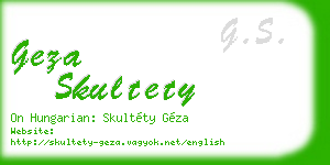 geza skultety business card