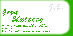 geza skultety business card